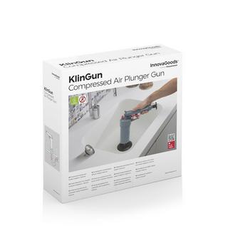 InnovaGoods Pistolet Déboucheur à Air Comprimé Universel avec Adaptateurs KlinGun InnovaGoods  