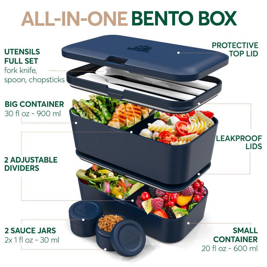Umami Bento Box Nestable L bleu nuit  