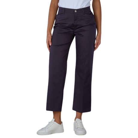MAC Chiara Cropped Wide Leg Stretch Gabardine Hose  