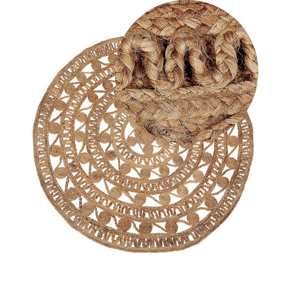 Beliani Teppich aus Jute Boho KERER  