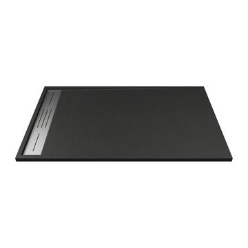 Piatto per doccia da posare o da incasso 140 x 90 cm in Resina Nero - LYROSA