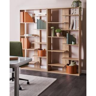 Beliani Bücherregal mit 8 Ebenen aus Faserplatte Skandinavisch FONTAS  