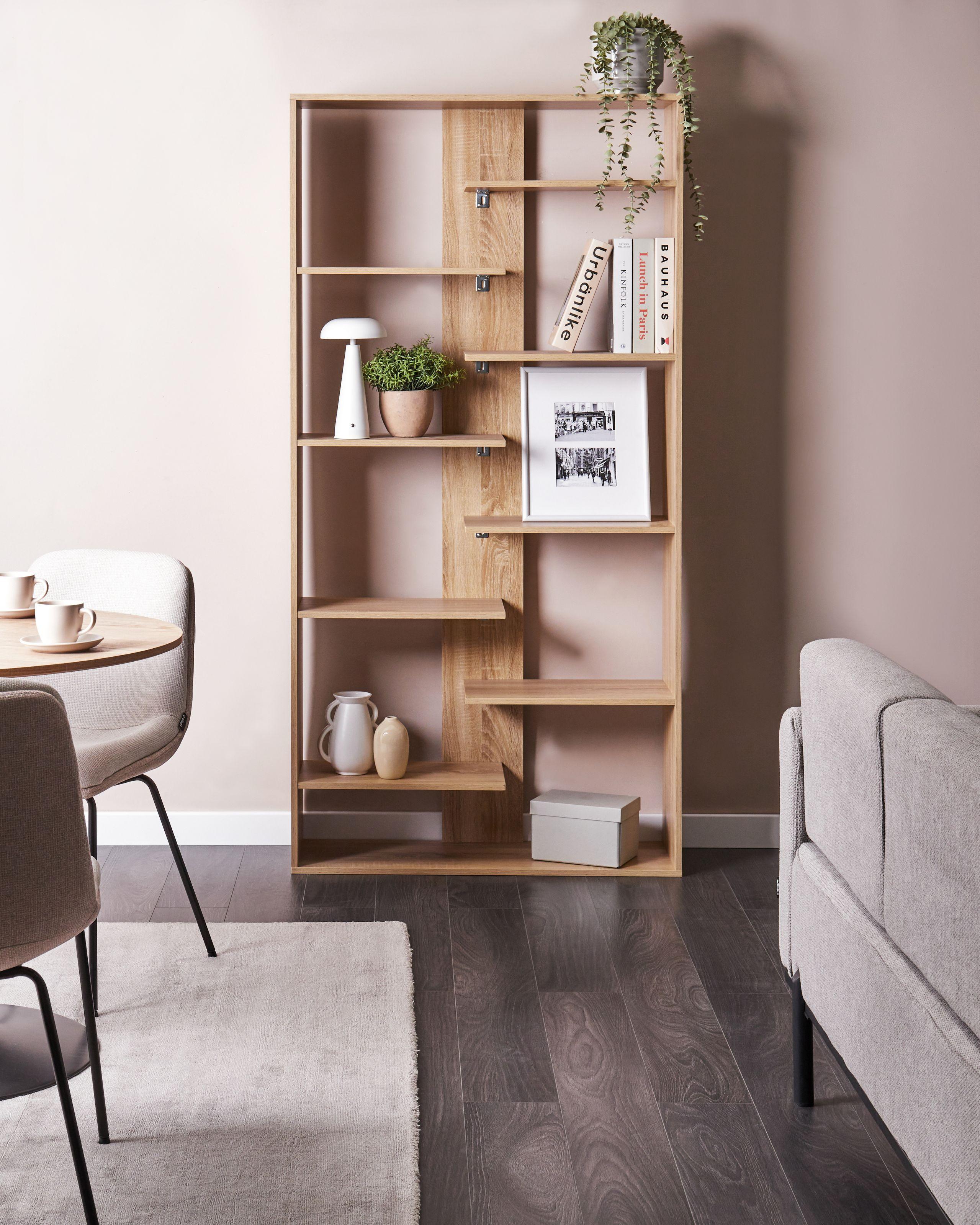 Beliani Bücherregal mit 8 Ebenen aus Faserplatte Skandinavisch FONTAS  