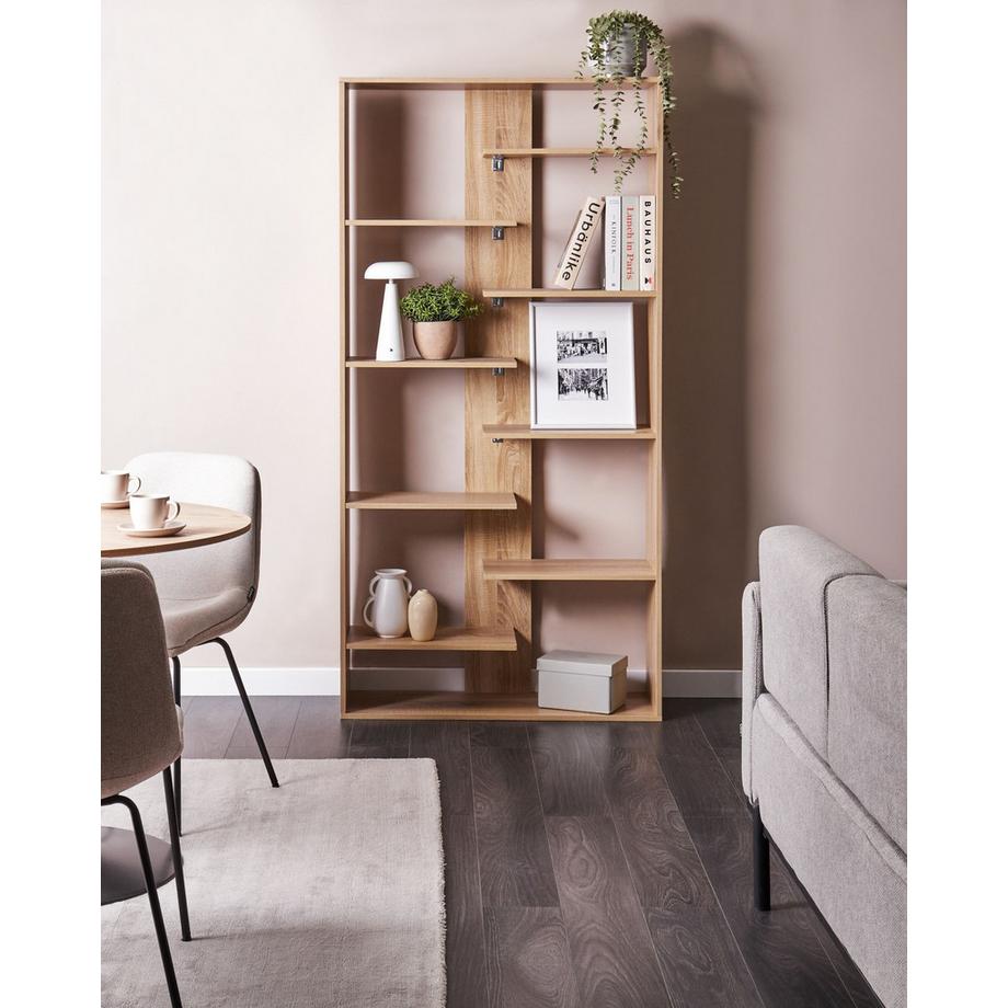 Beliani Bücherregal mit 8 Ebenen aus Faserplatte Modern FONTAS  
