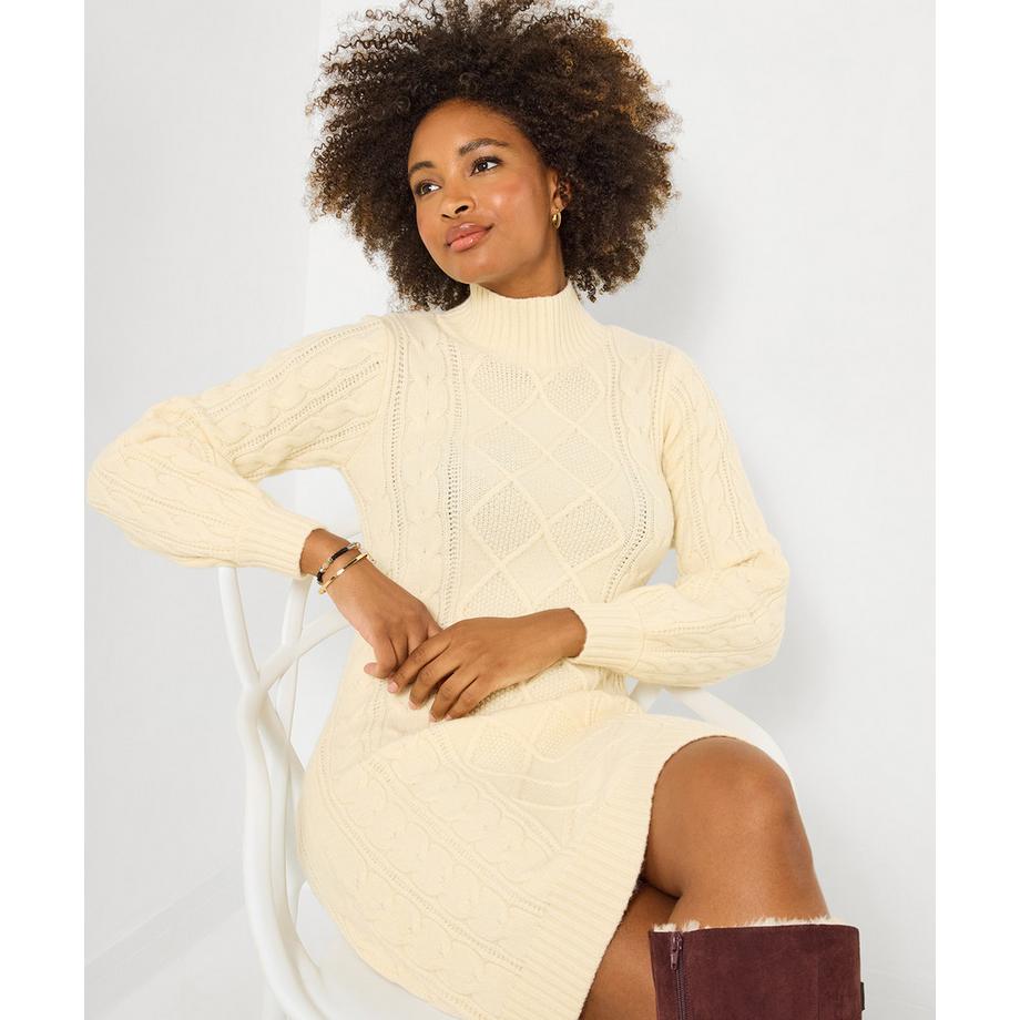 Joe Browns Mini Strickkleid Zopfmuster  