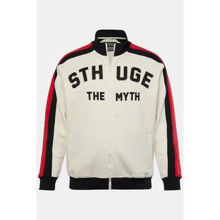 Sthuge Giacca di Felpa Collo Alto Inserti a Contrasto  