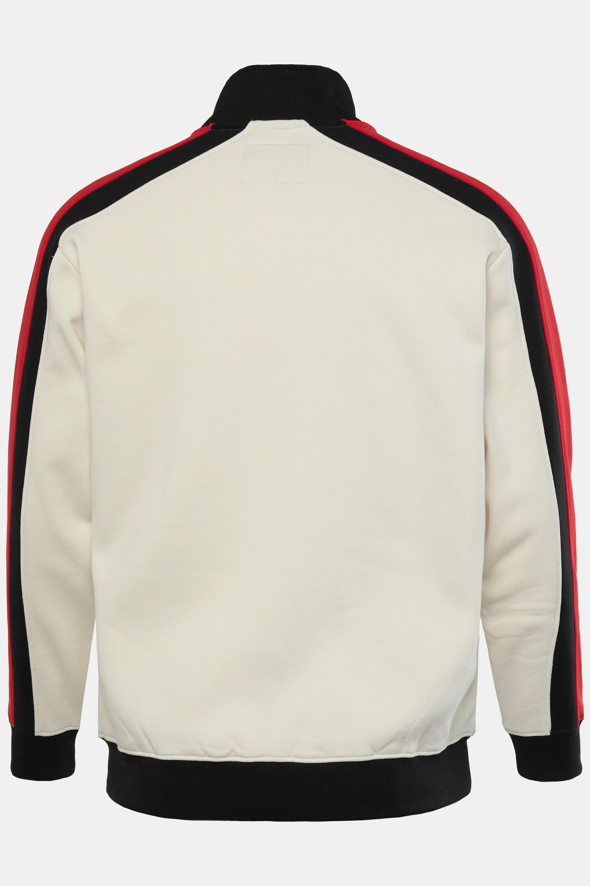 Sthuge Giacca di Felpa Collo Alto Inserti a Contrasto  