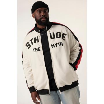 Giacca di felpa con collo alto e inserti a contrasto, fino alla tg. 8XL