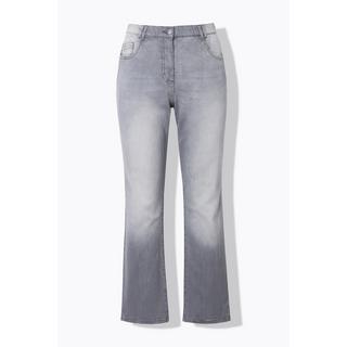 Ulla Popken  Jeans Mandy, weites, gerades Bein, Ziernaht 