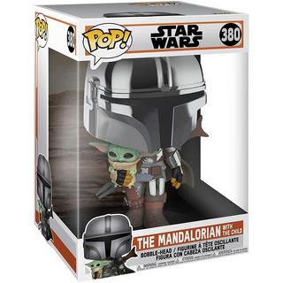 Funko  Figurine POP Star Wars Mandalorien avec Yoda Enfant 25cm 