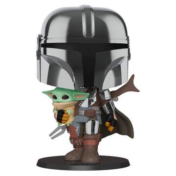 Figurine POP Star Wars Mandalorien avec Yoda Enfant 25cm