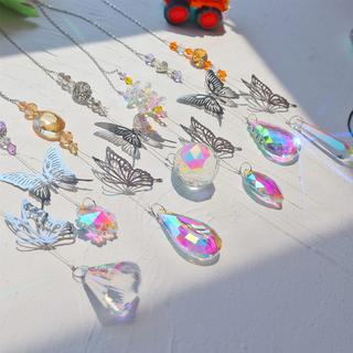 Alopini Kristall-Fenster, 7 Stück Schmetterling Kristall-Anhänger Dekoration, Fenster Dekoration  