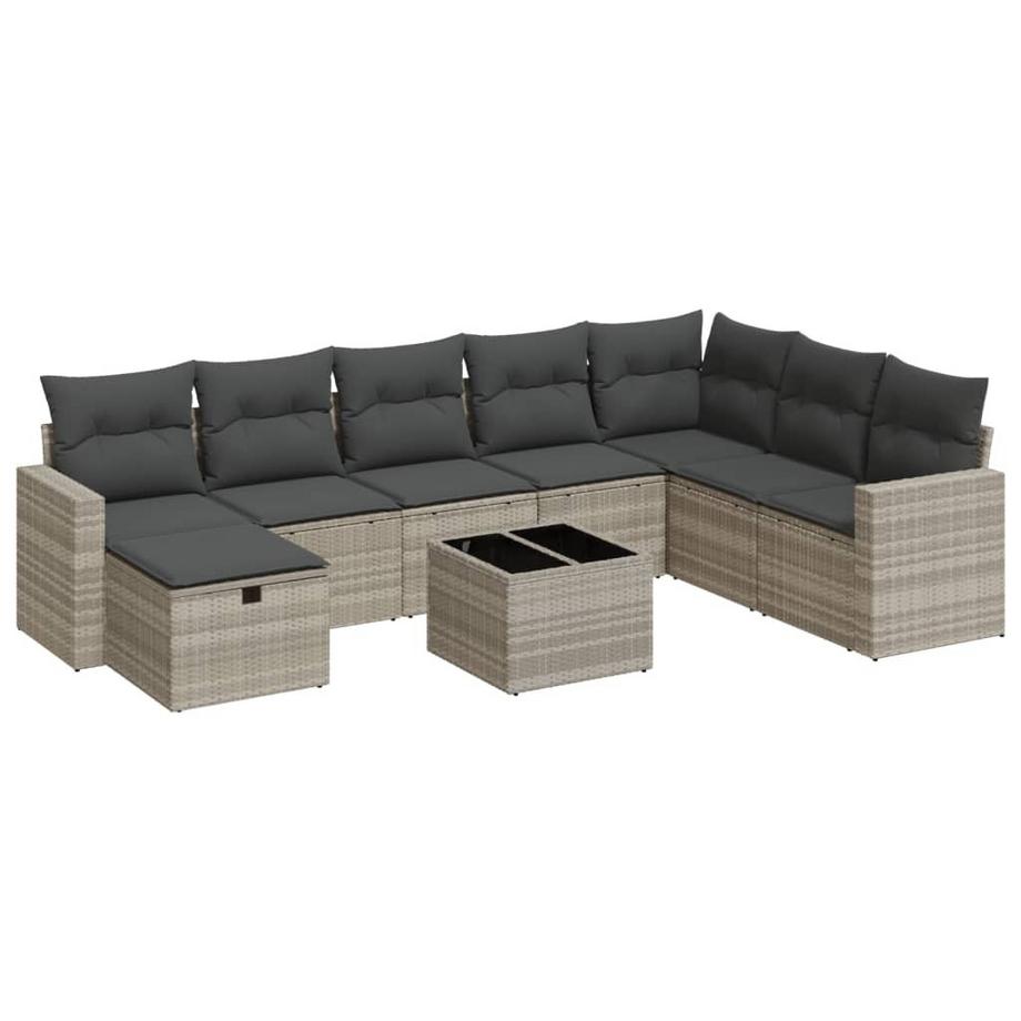 set di divani da giardino Polirattan