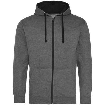 Varsity Hoodie mit durchgehendem Reißverschluss