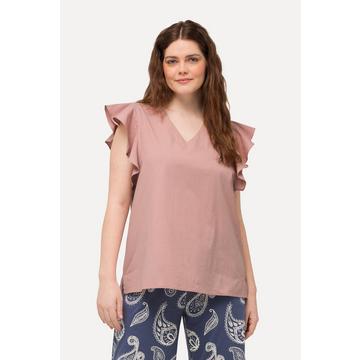 Blouse à encolure en V et découpe dans le dos, sans manches