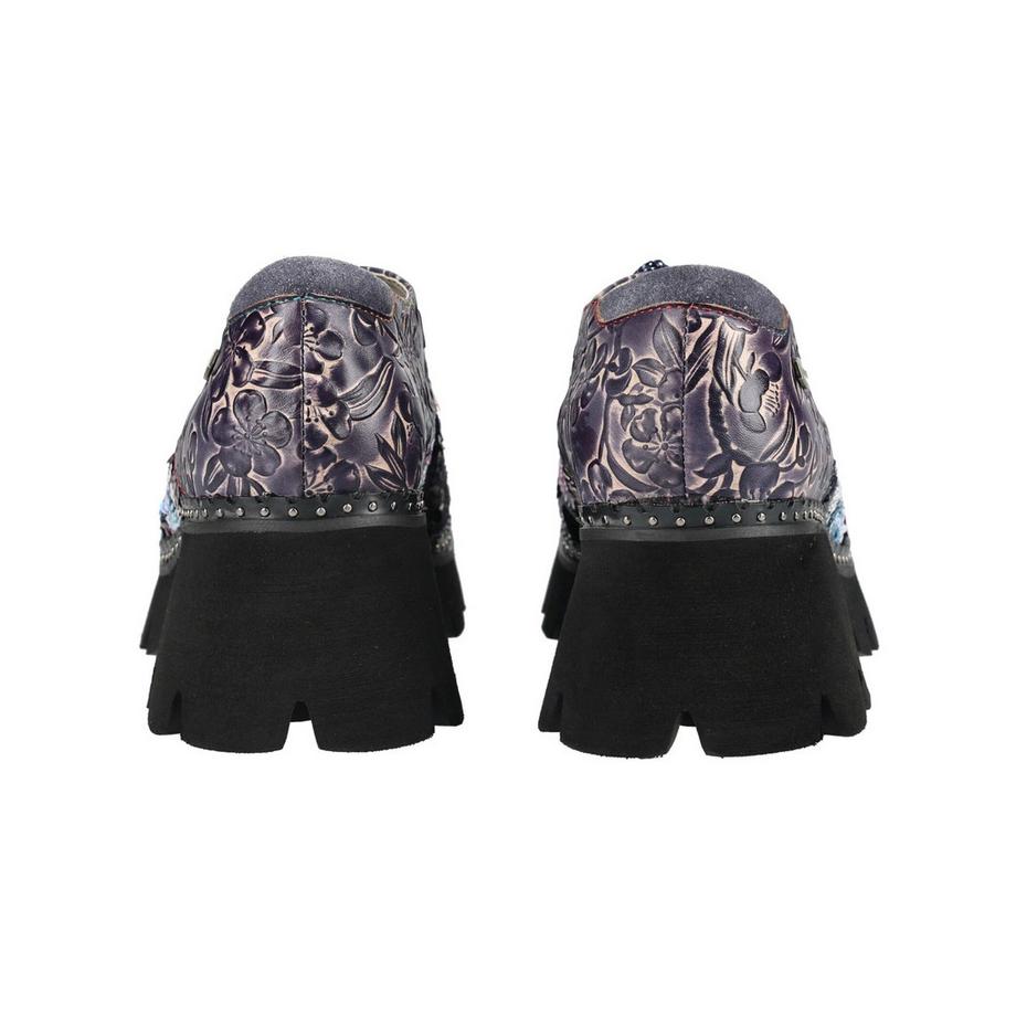 Laura Vita Derbies Plateforme Fleurs Paillettes  