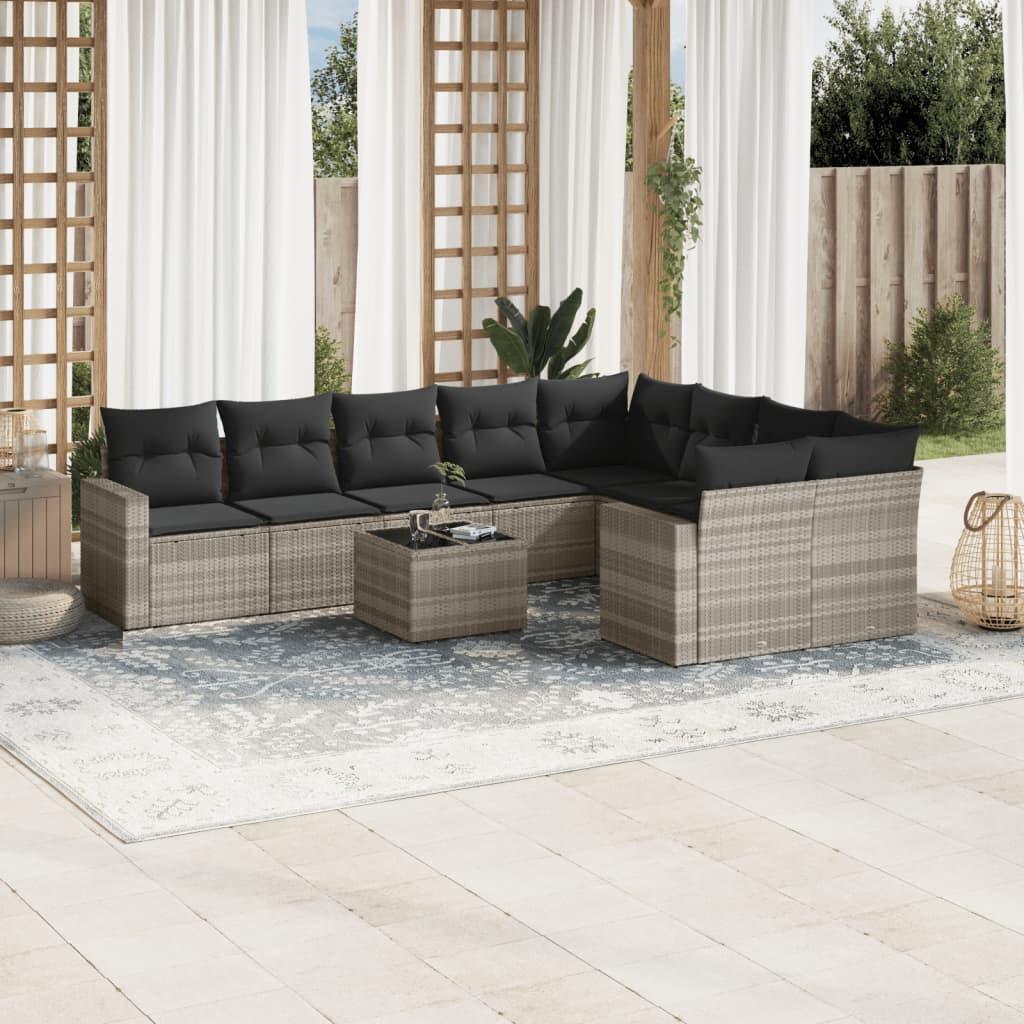 VidaXL set divano da giardino Polirattan  