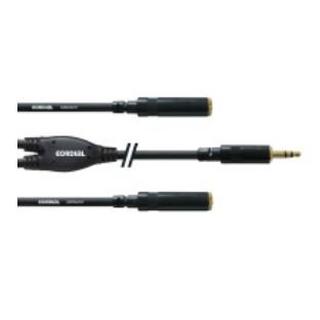 Cordial  Cordial CFY 0.3 WYY Audio-Kabel 0,3 m 3.5mm 2 x 6.35mm Schwarz 