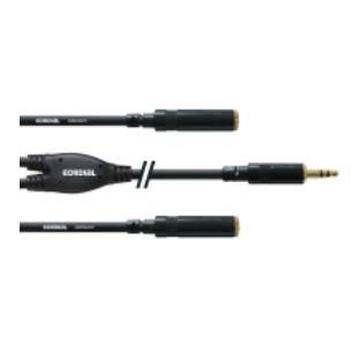 Cordial CFY 0.3 WYY câble audio 0,3 m 3,5mm 2 x 6,35 mm Noir
