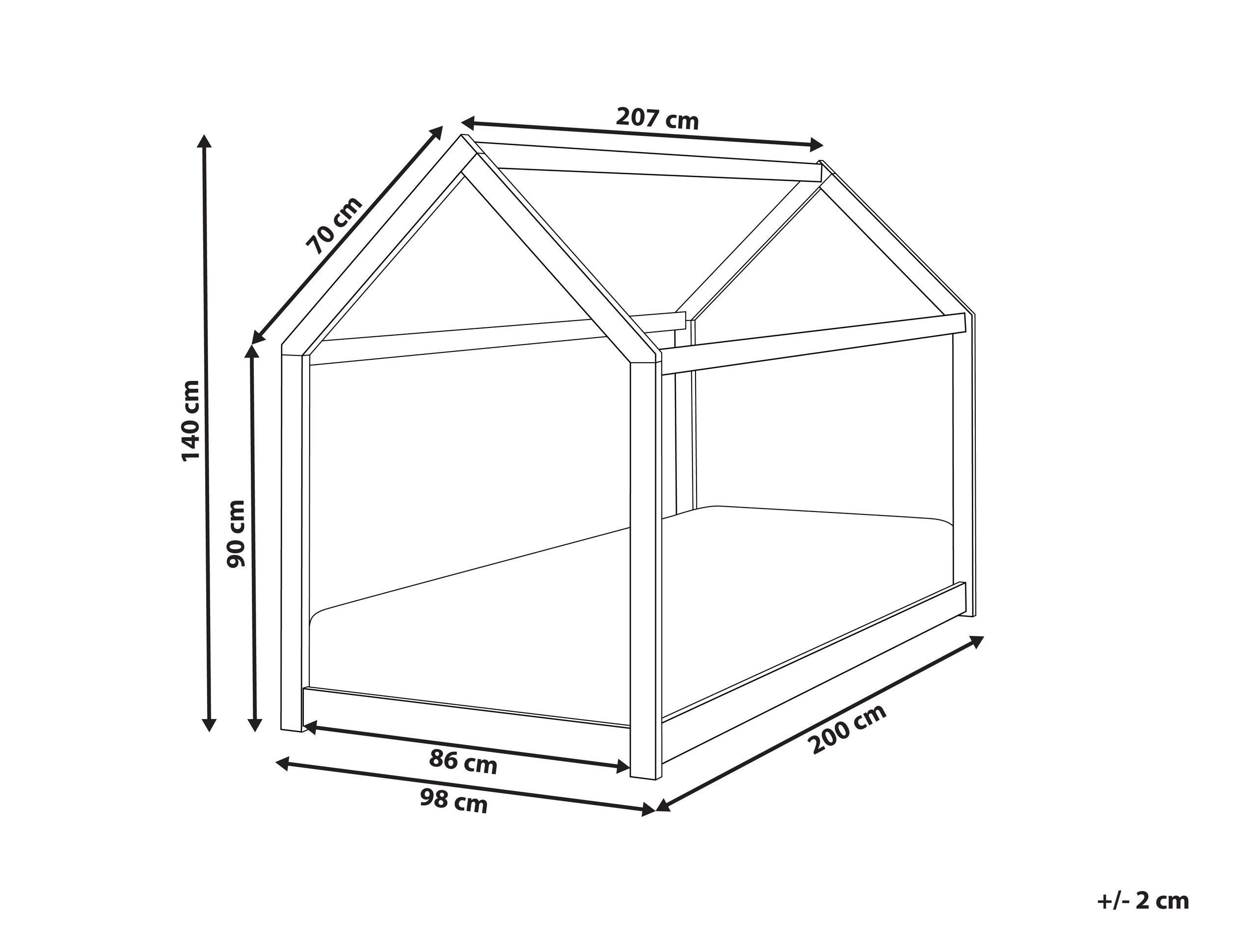 Beliani Letto en Legno di pino Moderno TOSSE  