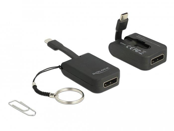 DeLock  DeLOCK 63940 câble vidéo et adaptateur 0,03 m USB Type-C DisplayPort Noir 