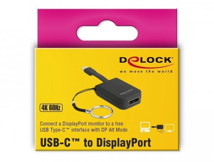 DeLock  DeLOCK 63940 câble vidéo et adaptateur 0,03 m USB Type-C DisplayPort Noir 