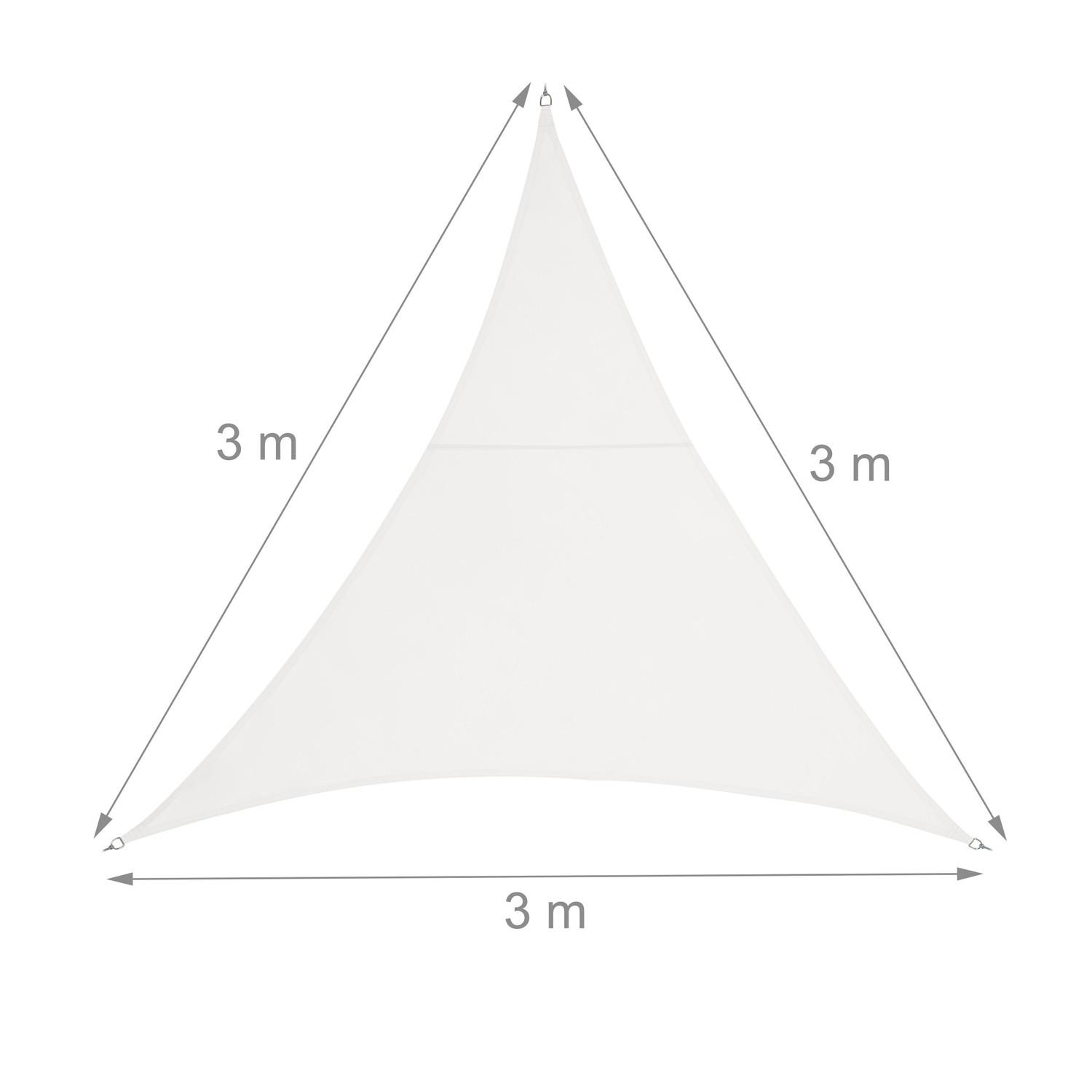 B2X Voile d'ombrage polyester triangulaire couleur crème  