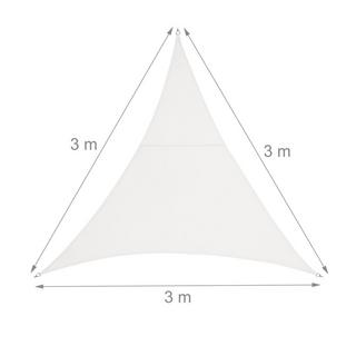 B2X Voile d'ombrage polyester triangulaire couleur crème  