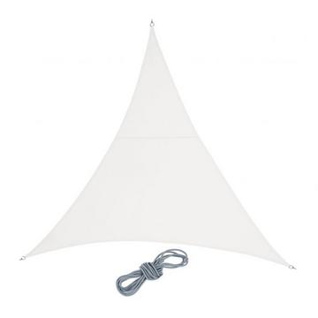 Voile d'ombrage polyester triangulaire couleur crème