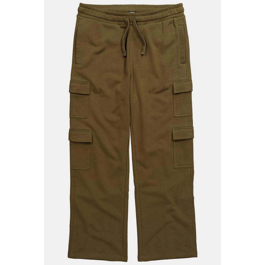 Sthuge Pantalon cargo en molleton Baggy Fit Ceinture élastique Poches cargo  