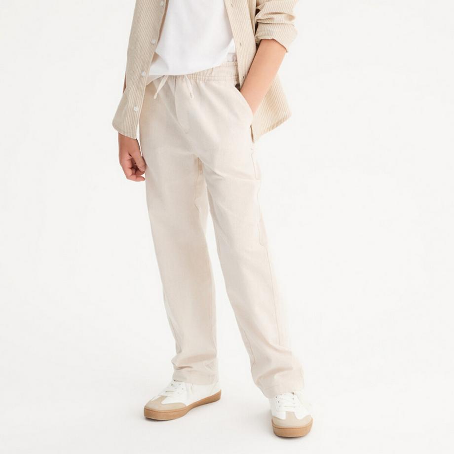 La Redoute Collections  Pantalon droit coton/lin 