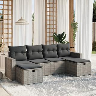 VidaXL set divano da giardino Polirattan  