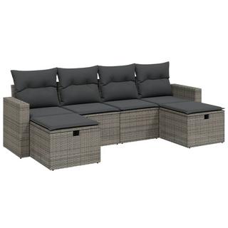 VidaXL set divano da giardino Polirattan  