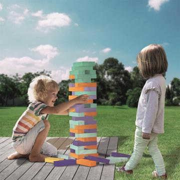 Grand jeu jenga - blocs souples - multicolore
