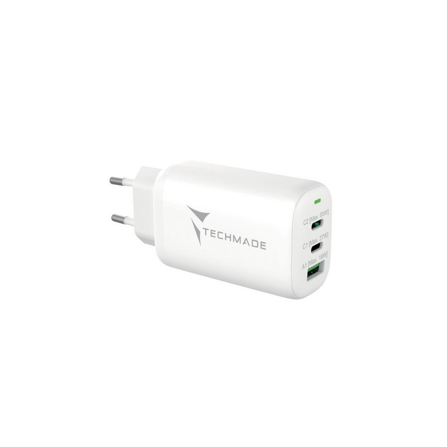 Techmade  USB Ladegerät A+ 2× Type C 65 Watt 