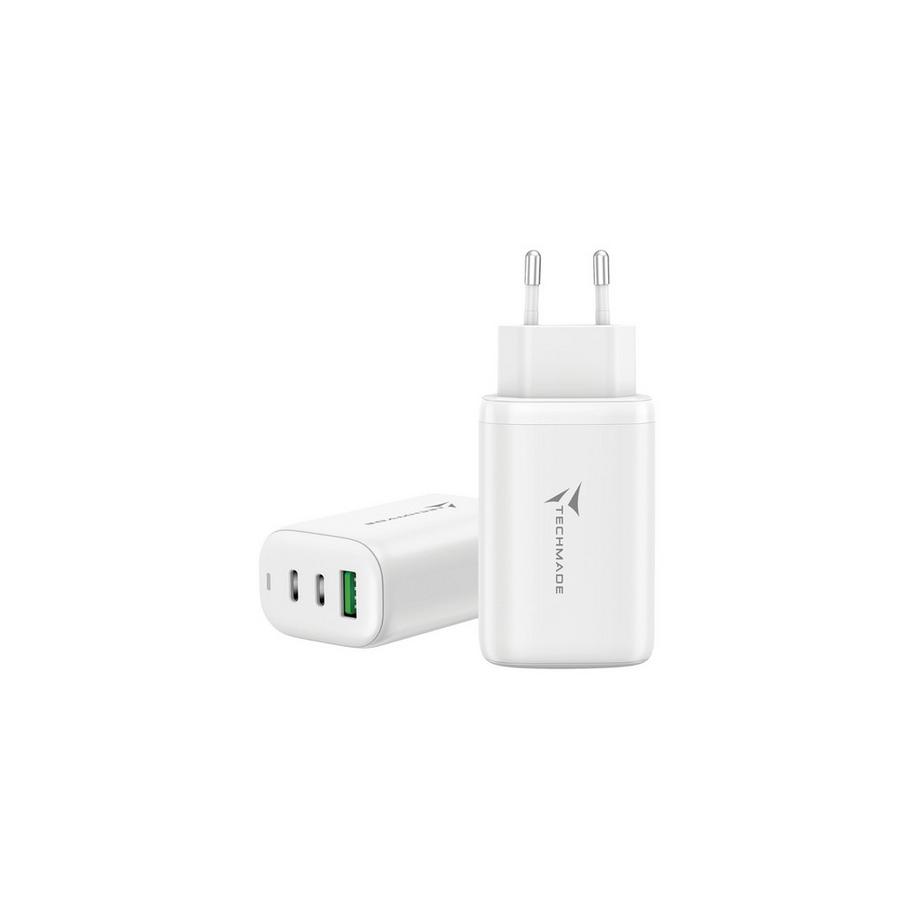 Techmade  USB Ladegerät A+ 2× Type C 65 Watt 