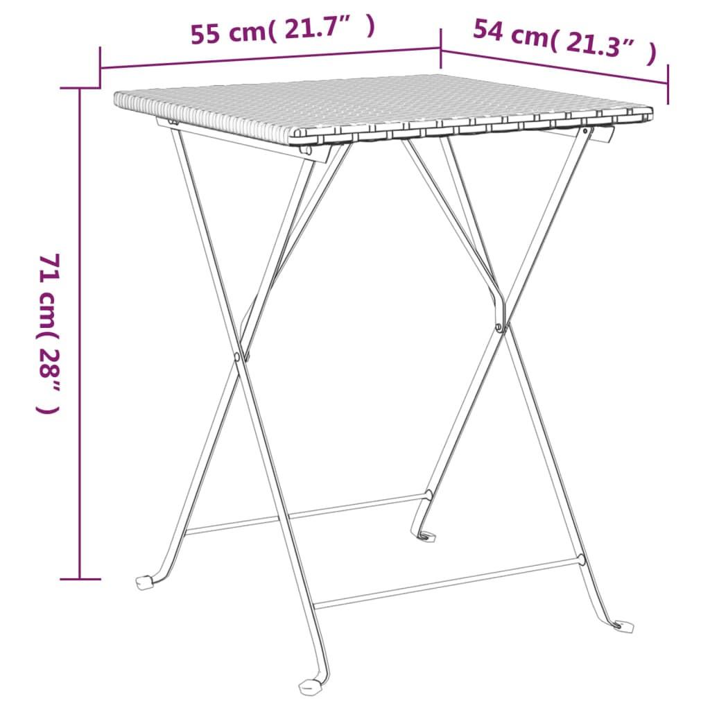 VidaXL Klappbare bistrotisch poly-rattan  