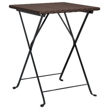 Table de bistrot pliante rotin synthétique