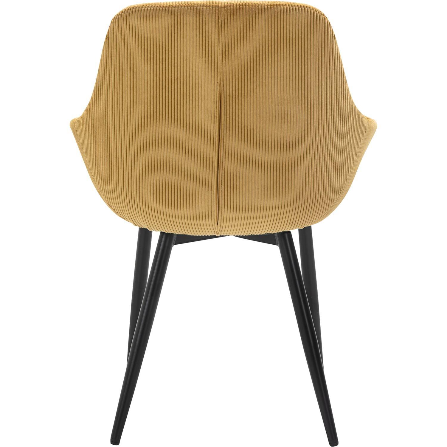 mutoni Fauteuil Home jaune (série de 2)  