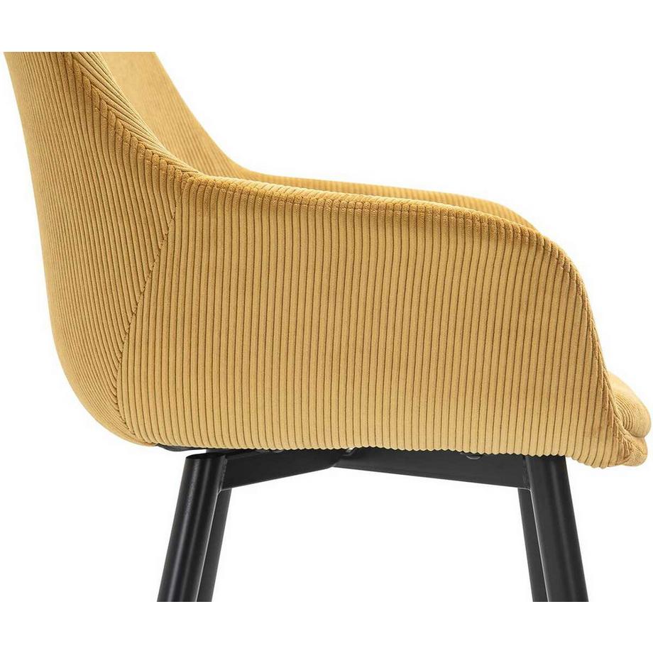 mutoni Armlehnstuhl Home gelb (2er-Set)  