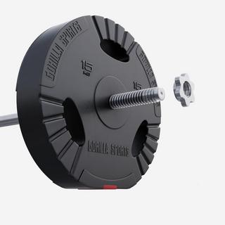 Gorilla Sports  Gripper Kunststoff Hantelscheiben 1,25 - 15 KG 