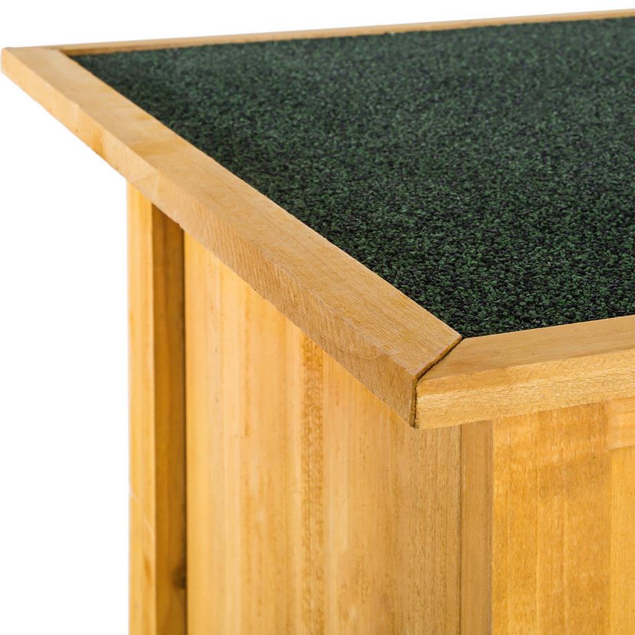Tectake  Gartenschrank mit Flachdach Taman aus imprägniertem Nadelholz zwei Regalböden 