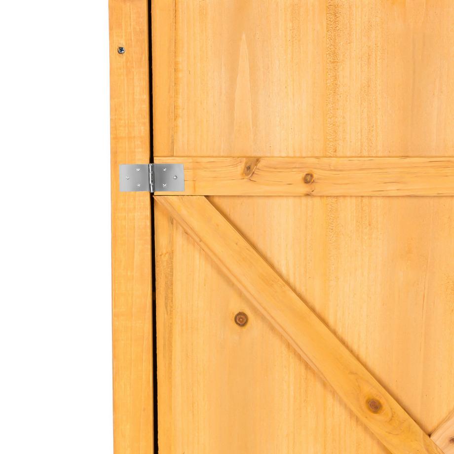 Tectake  Gartenschrank mit Flachdach Taman aus imprägniertem Nadelholz zwei Regalböden 
