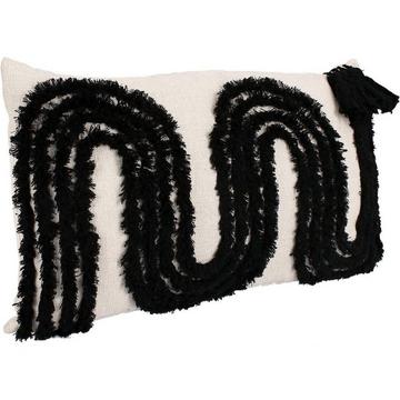 Coussin Fluffy noir 35x60