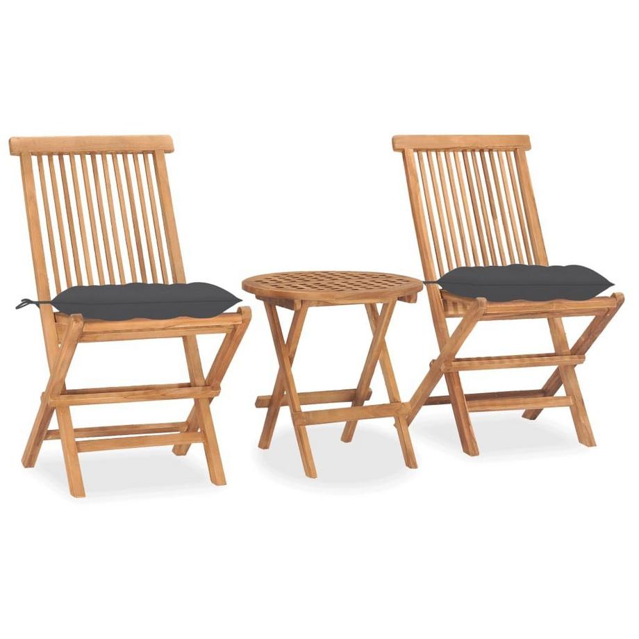 VidaXL set arredo pieghevole giardino Teak riciclato  