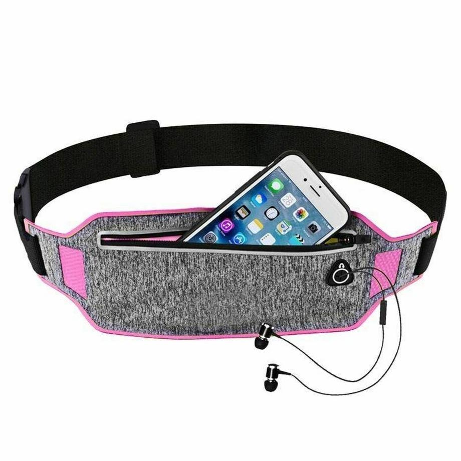 eStore Ceinture Running avec Compartiment Mobile Gris Rose  