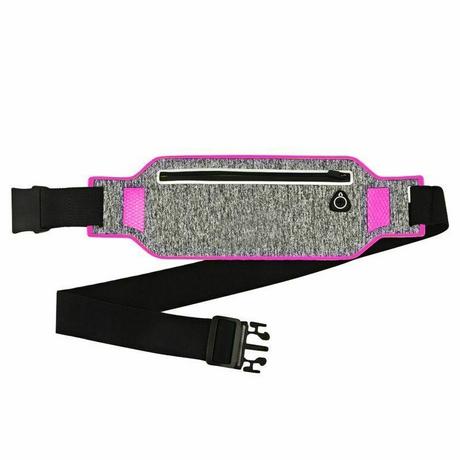 eStore Laufgürtel mit mobilem Fach - Grau und Pink Laufgürtel mit mobilem Fach - Grau und Pink 