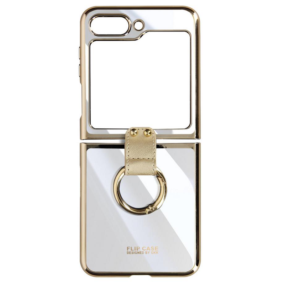 Avizar  Coque Anneau Galaxy Z Flip 5, Doré 