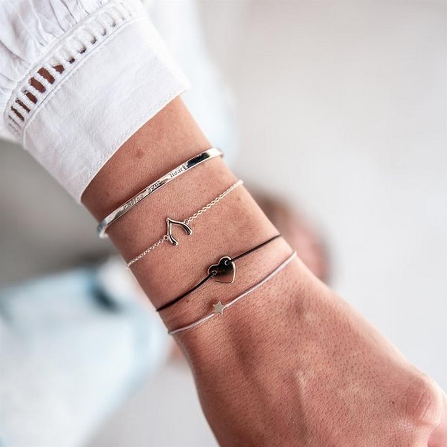 Glanzstücke München  Femme Bracelet en tissu Étoilé 