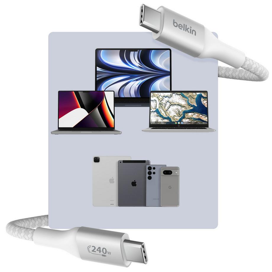 belkin  Belkin 240W USB-C Kabel Weiß 2m 